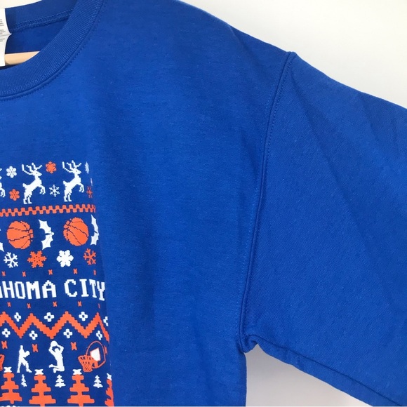 NWOT OKC Thunder “Ugly Christmas Sweater Sweatshirt - Picture 3 of 7